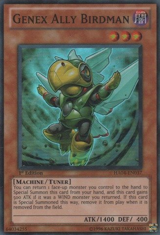 Yu-Gi-Oh! - Genex Ally Birdman (HA04-EN037) - Hidden Arsenal 4: Trishulas Triumph - Unlimited Edition - Super Rare