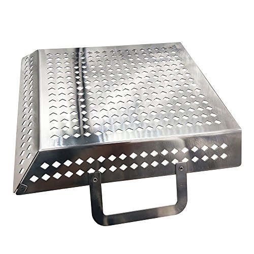 Dracarys Grill Pan Grill Topper Vegetable Grill Basket-Non-Stick Stainless Steel BBQ Grill Wok With Handles-Aegetable Grilling Accessories for Grilling Veggie, Fish, Meat.And Charcoal or Gas Grills - Thumbnail 2