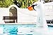 Jumbo Inflatable Pearlized Translucent Giant Swan Floatie Ride On 75 Inches