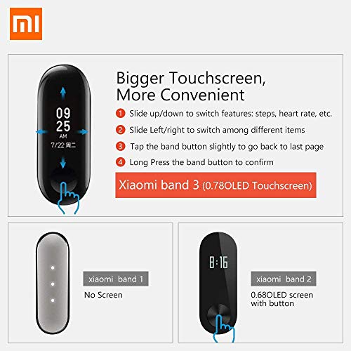 IDS Home Xiaomi Mi Band 3 Smart Bracelet Fitness Tracker 0.78 OLED Display Heart Rate Monitor Pedometer for iPhone/Android Phones