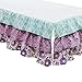Zoe Lavender and Purple Floral and Geometric Prints Layered Crib Dust Ruffle