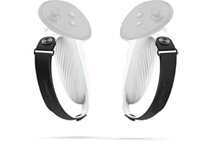 OURVR Touch Controller Grips for Quest 3,with Adjustable Knuckle Straps,Compatible with Meta Quest 3 Accessories,Simple Battery Replacement (Not fit Official Charging Dock)