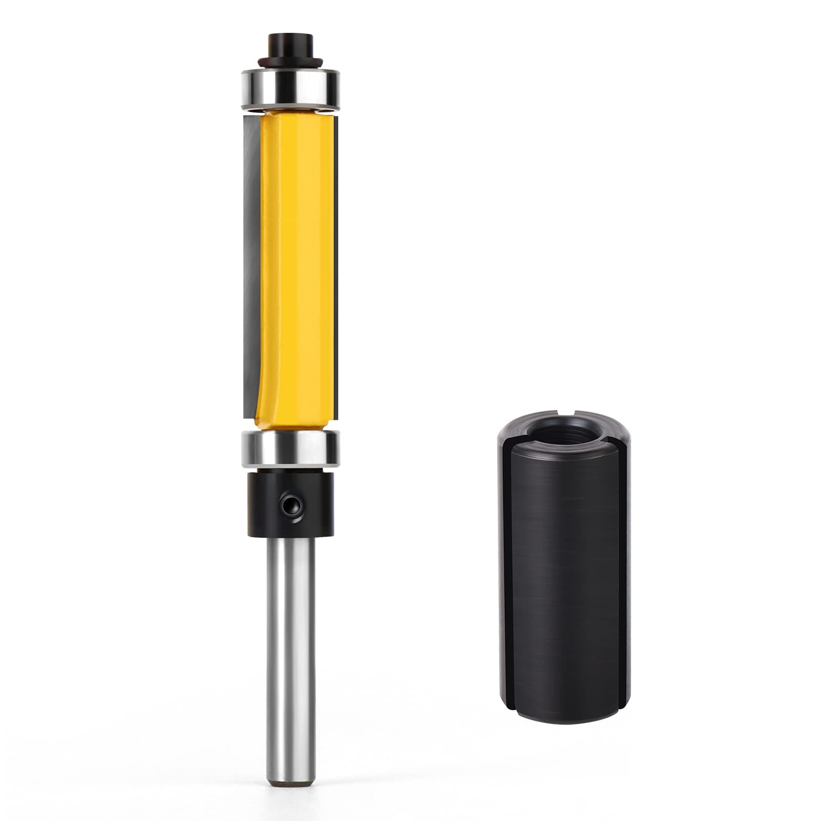 Photo 1 of MEIGGTOOL 1-1/2 Inch Flush Trim Top and Bottom Bearing Router Bit 1/4-Inch Shank