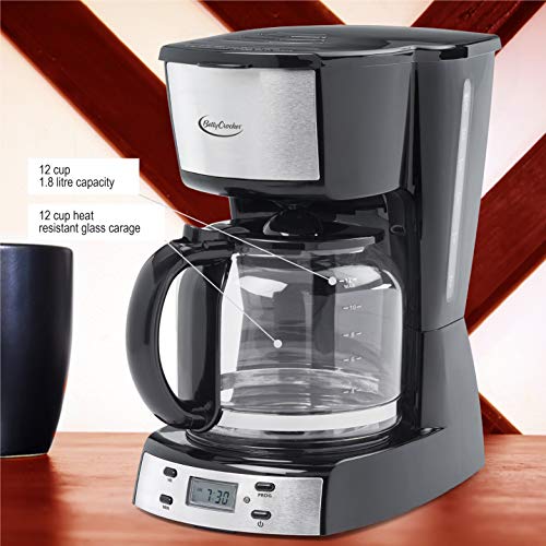 Betty Crocker BC-2809CB Kaffeemaschine für 12 Tassen, Edelstahl, mehrfarbig – Bild 4