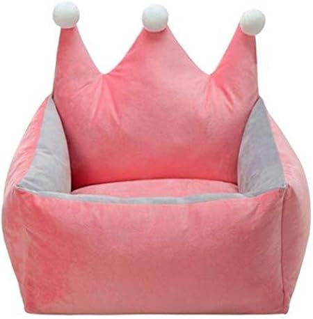 pink crown dog bed