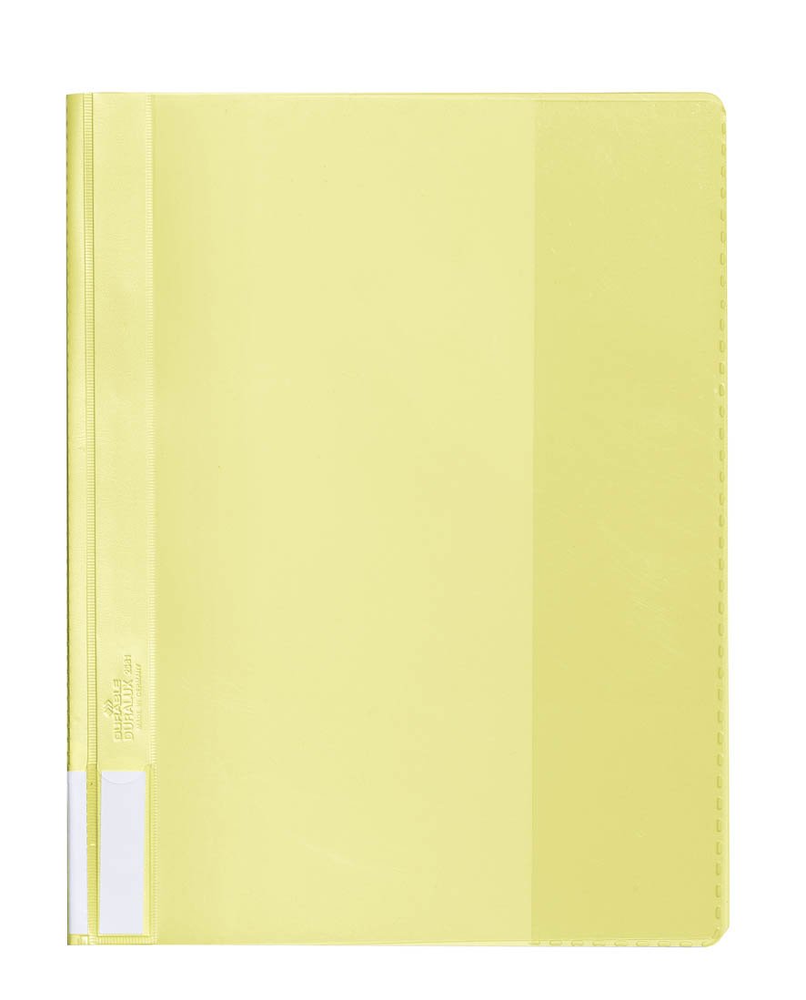 Durable Duralux Clear View Folder - Yellow (Pack of 25)