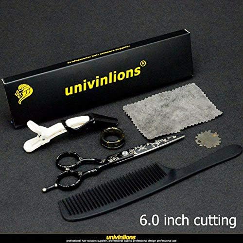 Univinlions 5.5" 6" professional salon scissors barber scisors japan hairdressing scissors coiffeur japanese hair cutting shears,6 inch cutting