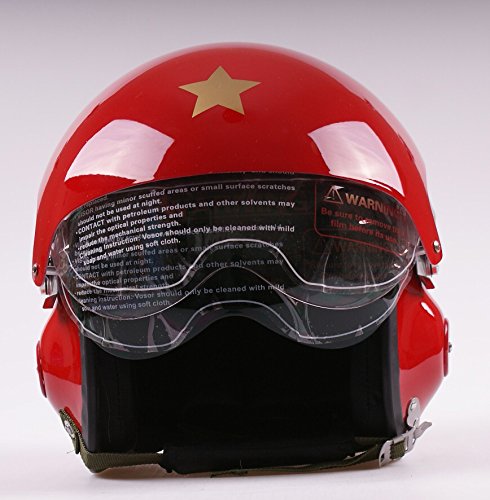 WMN_TrulyStep New Dual / 2 Visors Modular Motorcycle Scooter Vespa Biker Pilot Open Face Jet Flight Flip Up 3/4 Helmet Goggles,9 Colors (L 59cm / 60cm, Red)