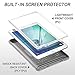 Galaxy Tab S2 9.7 Case, YOUMAKER Full-body Heavy Duty Protective Case with Kickstand and Built-in Screen Protector for Samsung Galaxy Tab S2 9.7 inch (2015 Release) - White/Gray