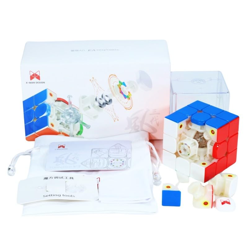 Cuberspeed X Man Tornado V3 M Pioneer UV Stickerless Speed Cube X Man Tornado V3 M MagLev Tornado v3 core Magnet 3x3 stickerless Magnetic Cube