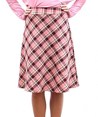 Romeo 4 Ever High Waisted A-Line Plaid Midi Skirt