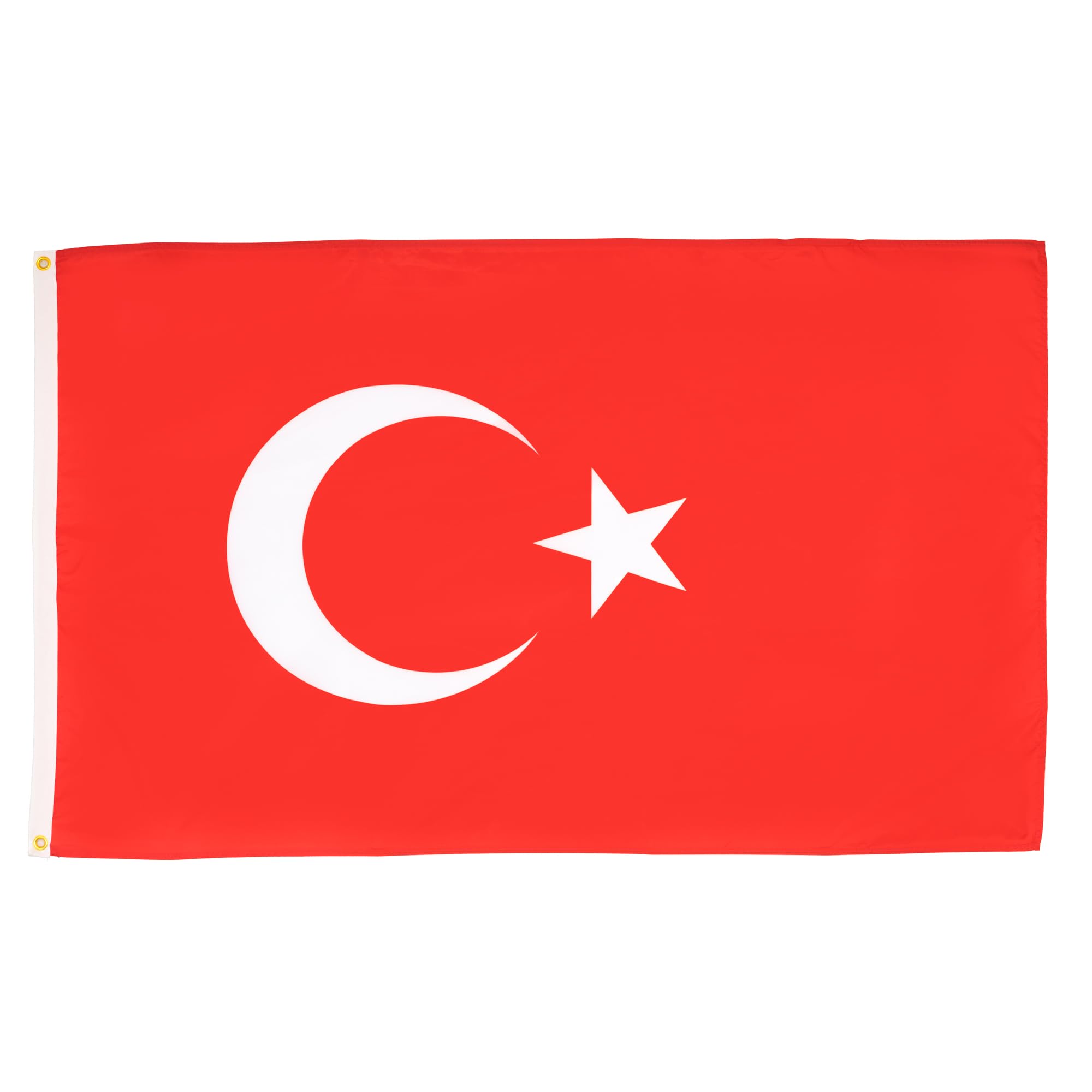AZ FLAG - Turkey Flag - 3x5 Ft - Light Polyester Turkish Banner with Two Brass Eyelets - Fade Resistant - Vivid Colors - 3' x 5' Feet - 150x90 Cm