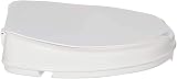 Homecraft Savanah Raised Toilet Seat 2 Inch White Elongated Lid Brackets view 3