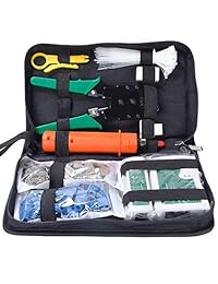 lysignal 11 en 1 Profesional Portable Red Ethernet Computer Mantenimiento Reparación Tool Kit Set LAN Cable Tester RJ45 RJ11 Cat5e Cat 6 cable Crimper 324B Wire Cutter Internet Caja de herramientas