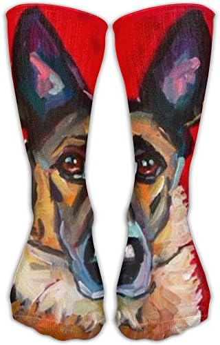 Crazy German Shepherd Dog Crew Socks Athletic Compression Socks For Girls