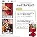 SHARPER IMAGE Motion Activated Candy Dispenser for Small Gumballs, Nuts, Snacks, Touchless Hands-Free Sensor Detector Easy Fill Treat Canister for Kids/Adults, Battery Operated for Home/Office (Red)
