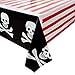 Juvale Pirate Tablecloth - 3-Pack, Black/Red/White, 54 x 108 in - Pirate Party Tablecloths & Disposable Plastic Table Covers