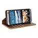 HTC One E9 Plus Case, GMYLE Book Case Vintage for HTC One E9 Plus - Brown PU Leather Stand Case Cover