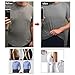 GKVK Mens Slimming Body Shaper Vest Shirt Abs Abdomen Slim, Blue, M(chest size 86cm-91cm/34inches-36inches)