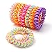 Spiral hair band No Crease Elastic Ponytail Holders Phone Cord Traceless Hair Ring Hair Rubber Bands Suitable for All Hair Types, Pack of 12 (Mix color)