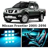 9pcs LED Premium ICE Blue Light Interior Package Deal for Nissan Frontier 2005-2016