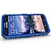 Oeago Tough Rugged Dual Layer Protective Case with Kickstand for Samsung Galaxy S6 Active (Blue)