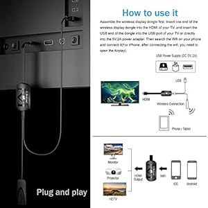 4K WiFi Display Dongle, HDMI TV Wireless Display Receiver, Supporto Miracast Airplay DLNA per Chrome Home/Android… - immagine 8