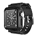 Simpeak Band for Apple Watch 3, Grey Rugged Protective Case with Black Strap Bands for Apple Watch 42mm Series 1 Series 2 Series 3 primary