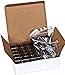 Vivaplex 24, Amber, 1 ml (1/4 Dram) Glass Bottles, with Orifice Reducers and Black Caps