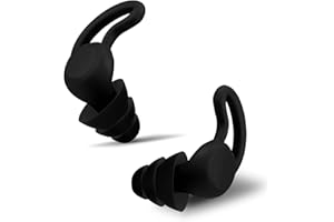 LIHOBI Noise Reduction Ear Plugs, NRR 40dB Ultra Comfortable Silicone Reusable Ear Plugs for Sleeping, Snoring Swimming, Studying, Concerts, Noise Cancelling and Hearing Protection Black