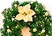 8.6 Inch Glitter Artifical Wedding Christmas Flowers Glitter Poinsettia Christmas Tree Ornaments Christmas Tree Decorations Pack of 12 (Gold)