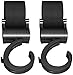 Attmu 2 Pack Stroller Hooks, Multi Purpose Stroller Hook, Perfect Stroller Accessories Clips On Any Baby Stroller Travel Systems, Secure Purses, Diaper Bags, Shopping Bags and Lots More