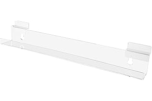 Marketing Holders Slatwall 15" Clear Acrylic Shelf Floating Nail Polish Organizer J Shelf Invisible Floating Effect Essential Oils Display Rack Nail and Hair Salons