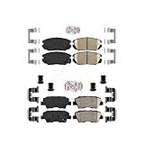 AmeriBRAKES Front Rear Ceramic Disc Brake Pads Kit