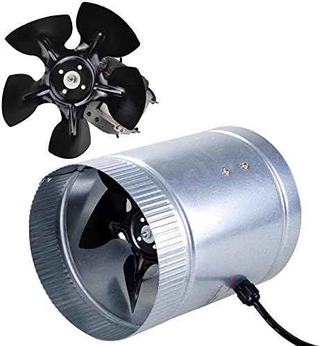 6" Inline Duct Fan 260 CFM Booster Exhaust Blower Aluminum Blade Air Cooling Ventilation Fans