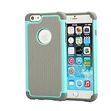 iPhone 6 Case, oneCase™ iPhone 6 4.7 Case Dual Layer Rugged Heavy Duty Impact Matte Armor Defender Hard Hybrid Shock Absorbing Case Cover for Apple iPhone 6 4.7 Inch With Screen Protector (2in1-Green/Grey)