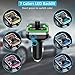 Bluetooth FM Transmitter for Car, Comsoon 7 Colors LED Backlit Bluetooth Car Adapter, Bluetooth Receiver Car Kit with Hands-Free Calling, QC3.0 Car Charger, Support USB Disk, microSD Card (Black)