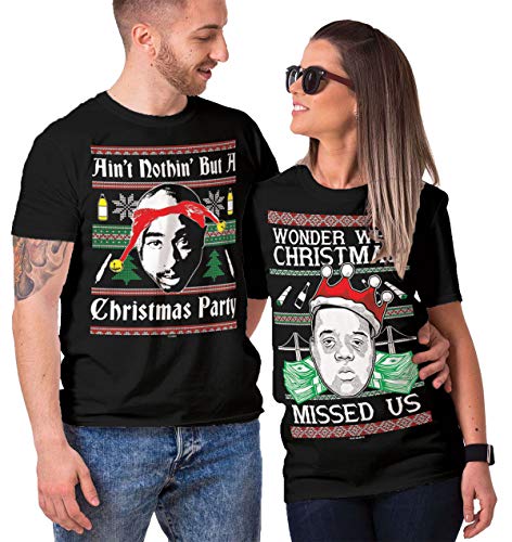 HAASE UNLIMITED Matching Couple 2Pac / Biggie Christmas T-Shirt