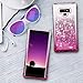 Ruky Galaxy Note 9 Case, Galaxy Note 9 Glitter Case, Gradient Quicksand Series Reinforced Corners TPU Bumper Cushion Protective Shockproof Bling Heart Liquid Case for Galaxy Note 9 - Gradient Pink