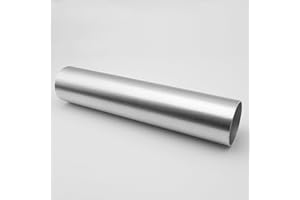 AC PERFORMANCE 2.5" (63mm) OD Straight Aluminum Intercooler Pipe Air Intake Tube, Brushed Finish