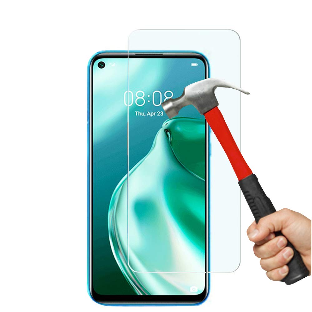 Huawei P40 Lite 5G Tempered Glass Screen Protector Easy Bubble-Free Installation HD Ultra Clear shatterproof with 9H Hardness and Anti Fingerprint Oleo-phobic Coating for Huawei P40 Lite 5G (Clear)