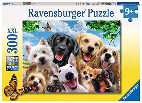Ravensburger Kinderpuzzle - 13228 Delighted Dogs - Hunde-Puzzle für Kinder ab 9 Jahren, mit 300 Teilen im XXL-Format