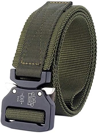 Tactical belt Military Nylon Webbing Belt with Heavy Duty Buckle for Mens