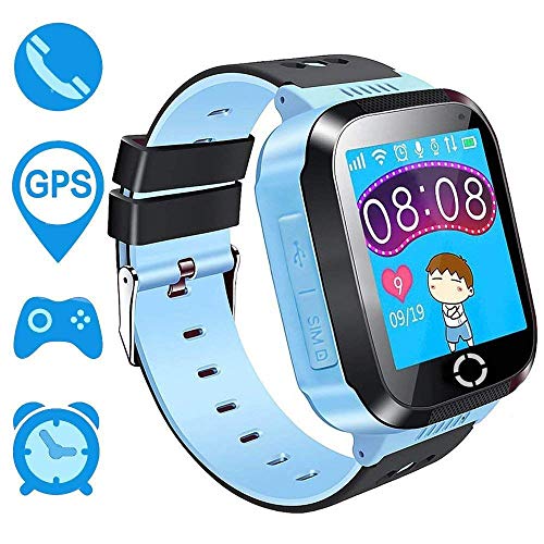 TURNMEON 1.44" Touch GPS Tracker Smart Watch Phone for Kids Girls Boys