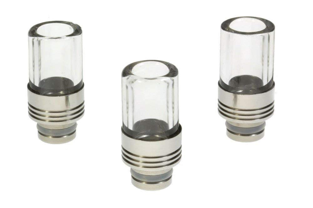 Armerah 510 Drip Tip e-cig Mouthpiece Short/Glass/Stainless 3 Pack