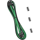 CableMod C-Series Classic ModFlex Sleeved 8-pin PCI-e Cable for Corsair Type 4 RM Black Label/RMi/RMX (Black + Green, 60cm)
