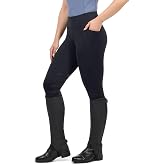Kerrits Women's Coolcore PowerLite Knee Patch Pocket Riding Tight | Cooling, Technical Wicking, Fast Drying, Sweat, UPF 50+, Four-Way Stretch, Summer Riding Tights