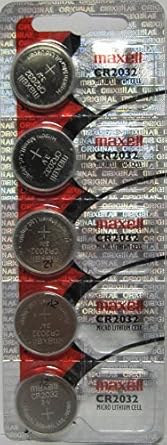 CR2032 Maxell LITHIUM 5 BATTERIES