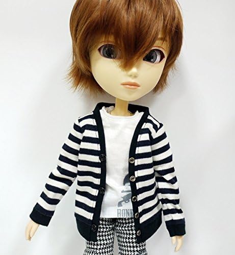 Taeyang doll size š out fit š HS border cardigan white ~ black Taeyang size ho106