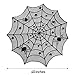 Lulu Home Halloween Table Cover, Round Black Spider Web Halloween Table Toppers for Festival Party Decoration